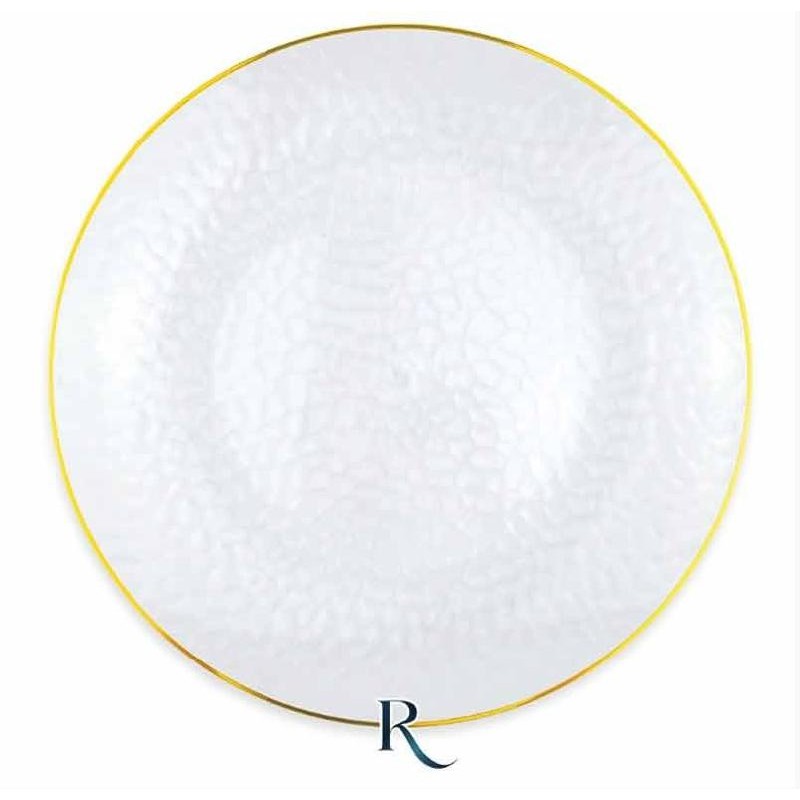 PIATTI TEXTURE CRYSTAL GOLD RIUTILIZZABILI 25 CM 6 PZ