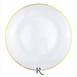 PIATTI TEXTURE CRYSTAL GOLD RIUTILIZZABILI 23 CM 6 PZ
