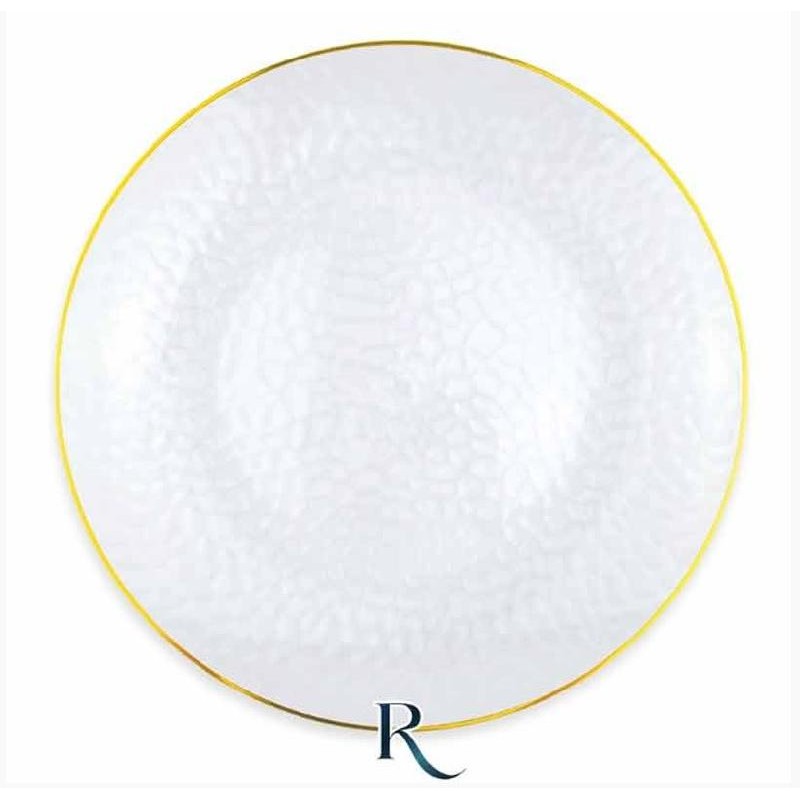 PIATTI TEXTURE CRYSTAL GOLD RIUTILIZZABILI 23 CM 6 PZ