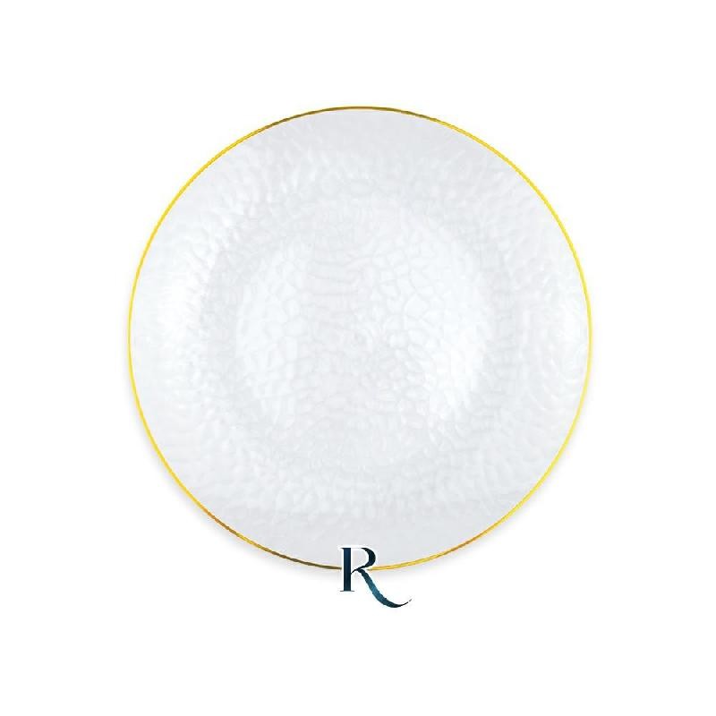 PIATTI TEXTURE CRYSTAL GOLD RIUTILIZZABILI 18 CM 6 PZ
