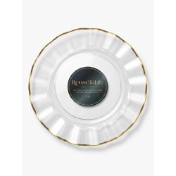 PIATTI RIUTILIZZABILI CM 25 PZ 6 WAVE CRYSTAL GOLD