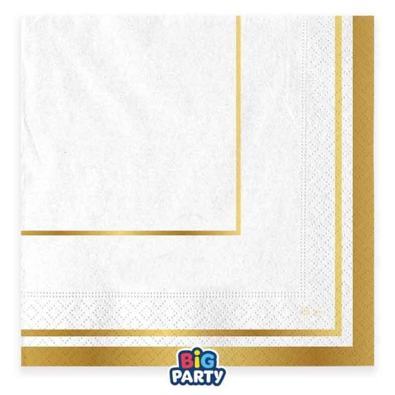 Tovagliolo di Carta 33x33 cm "Classic Gold Metal" 16 pz