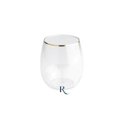BICCHIERI TUMBLER RIUTILIZZABILI CRYSTAL GOLD 360 CC 6 PZ