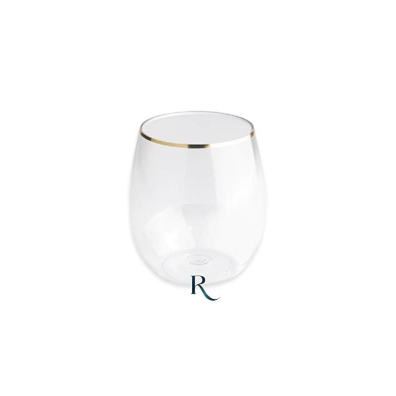 BICCHIERI TUMBLER RIUTILIZZABILI CRYSTAL GOLD 360 CC 6 PZ