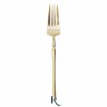 Forchetta in Plastica 20 cm Riutilizzabile Oro Metallizzato 12 pz