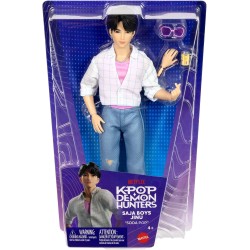 Mattel KPop Demon Hunters - Jinu dei Saja Boys, bambola con outfit da performance per la canzone "Soda Pop", accessori 