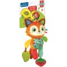 Clementoni Baby - Easy-Peasy Soft Fox, Peluche da Viaggio Bambini 0+ Mesi, Sonaglino Frusciante con Pendente Mordicchioso, Pinz