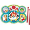 Clementoni Baby - Batteria degli Animali, Strumento Musicale Elettronico 18+ Mesi, 10 Basi Musicali e Suoni Realistici, Svilupp