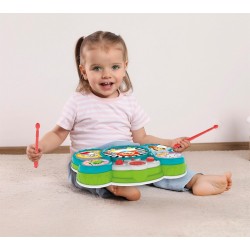 Clementoni Baby - Batteria degli Animali, Strumento Musicale Elettronico 18+ Mesi, 10 Basi Musicali e Suoni Realistici, Svilupp