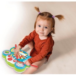 Clementoni Baby - Batteria degli Animali, Strumento Musicale Elettronico 18+ Mesi, 10 Basi Musicali e Suoni Realistici, Svilupp