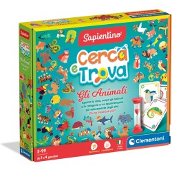Clementoni Sapientino - Cerca e Trova Gli Animali, Gioco Educativo 5-99 Anni, 3 Modalità di Gioco e 350 Soggetti, Made in Italy