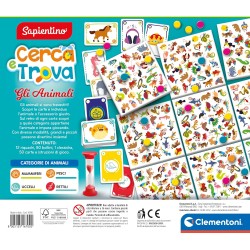 Clementoni Sapientino - Cerca e Trova Gli Animali, Gioco Educativo 5-99 Anni, 3 Modalità di Gioco e 350 Soggetti, Made in Italy