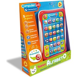 Clementoni - Computer Kid - Tablet Alfabeto, Gioco Educativo Parlante 3+ Anni, 5 Modalità di Gioco e 30 Tasti Interattivi, Impa