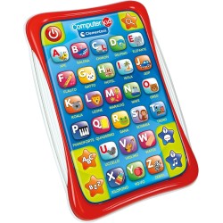Clementoni - Computer Kid - Tablet Alfabeto, Gioco Educativo Parlante 3+ Anni, 5 Modalità di Gioco e 30 Tasti Interattivi, Impa