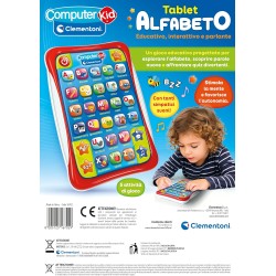Clementoni - Computer Kid - Tablet Alfabeto, Gioco Educativo Parlante 3+ Anni, 5 Modalità di Gioco e 30 Tasti Interattivi, Impa