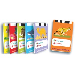 Clementoni Sapientino - Le Mie Prime 100 Parole Animali, Gioco Educativo Elettronico, Bambini 2-4 Anni, 50 Carte Double-Face in