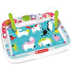 Clementoni Sapientino - Bambina, Gioco Educativo Bambini 3-6 Anni, Banchetto Elettronico con Penne Spinotti e 16 Schede con 32 