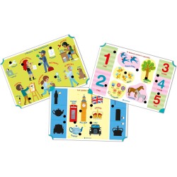 Clementoni Sapientino - Inglese, Gioco Educativo Bambini 3-6 Anni, Banchetto Elettronico con Penne Spinotti e 16 Schede con 32 
