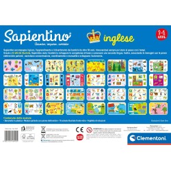 Clementoni Sapientino - Inglese, Gioco Educativo Bambini 3-6 Anni, Banchetto Elettronico con Penne Spinotti e 16 Schede con 32 