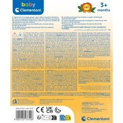 Clementoni Baby - Happy Lion Cooling Teether, Dentaruolo Refrigerato per Neonati 3+ Mesi, Texture e Colori Diversi Esperienza M