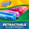 CRAYOLA Clicks – 10 Pennarelli Lavabili Retrattili Senza Cappuccio, Punta Conica 2 in 1 per Tratti Sottili e Spessi, per Scuola