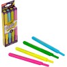 CRAYOLA Clicks – 4 Evidenziatori Lavabili Retrattili Senza Cappuccio, Colori Neon ad Alta Visibilità, Punta Multi-Tratto, per S