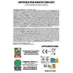 Scheletro spaventapasseri con cappello d appendere h. cm 210 ca. con luci, suono e movimento (batterie incluse) 09648
