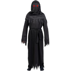 Costume tunica mostro con cappuccio e occhiali luminosi Tg.L in busta, 82190