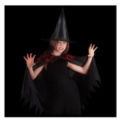 Set strega nera bimba (mantello e cappello), 03054