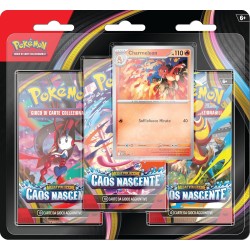Pokémon: confezione da tre buste dell’espansione Megaevoluzione - Caos Nascente del GCC Pokémon (una carta promozionale olograf