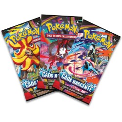 Pokémon: confezione da tre buste dell’espansione Megaevoluzione - Caos Nascente del GCC Pokémon (una carta promozionale olograf