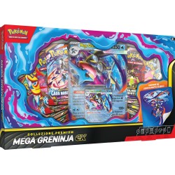 Pokémon: collezione premium Mega Greninja-ex del GCC Pokémon (1 carta promozionale olografica, 1 carta lenticolare gigante e 8 