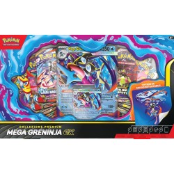 Pokémon: collezione premium Mega Greninja-ex del GCC Pokémon (1 carta promozionale olografica, 1 carta lenticolare gigante e 8 