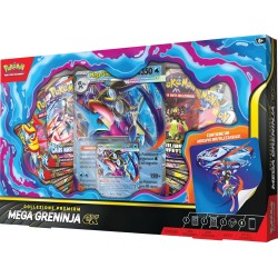 Pokémon: collezione premium Mega Greninja-ex del GCC Pokémon (1 carta promozionale olografica, 1 carta lenticolare gigante e 8 