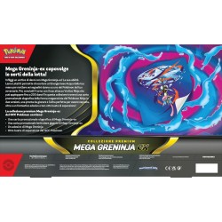 Pokémon: collezione premium Mega Greninja-ex del GCC Pokémon (1 carta promozionale olografica, 1 carta lenticolare gigante e 8 