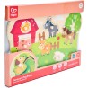 Hape Puzzle in legno da fattoria, puzzle in legno con manopole per bambini, giocattolo educativo tutto intorno alla fattoria, g