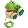 Hape Rana da tirare | In legno e ABS | Ranocchia che apre e chiude la bocca