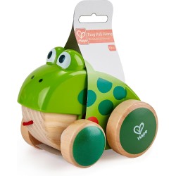 Hape Rana da tirare | In legno e ABS | Ranocchia che apre e chiude la bocca