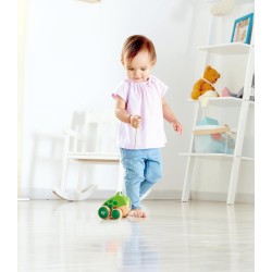Hape Rana da tirare | In legno e ABS | Ranocchia che apre e chiude la bocca
