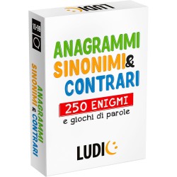 Ludic – Brain Cards Anagrammi Sinonimi e Contrari – 250 Enigmi e Giochi di Parole | Gioco di Carte di Lessico e Logica, Sfide d