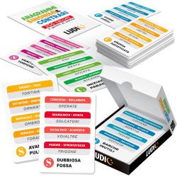Ludic – Brain Cards Anagrammi Sinonimi e Contrari – 250 Enigmi e Giochi di Parole | Gioco di Carte di Lessico e Logica, Sfide d