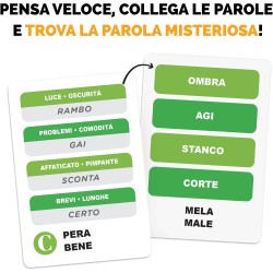 Ludic – Brain Cards Anagrammi Sinonimi e Contrari – 250 Enigmi e Giochi di Parole | Gioco di Carte di Lessico e Logica, Sfide d