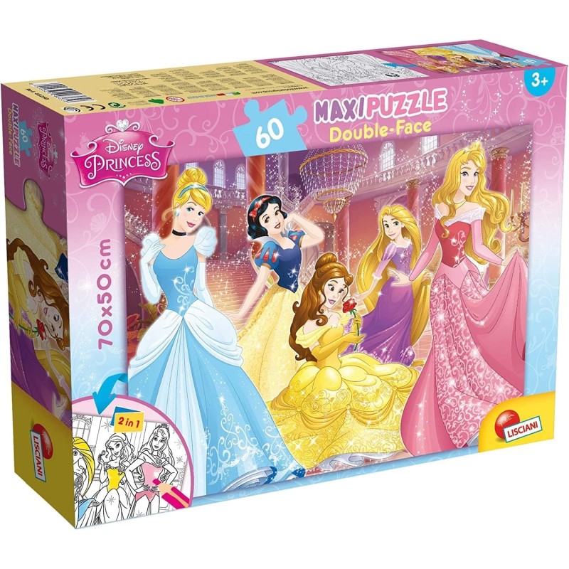 Liscianigiochi - Puzzle Supermaxi 60, Princess, Disney - 48250