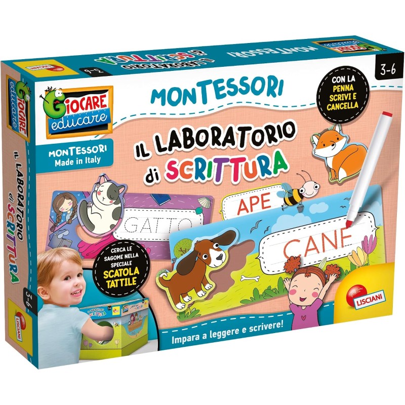 Liscianigiochi - Montessori Maxi Laboratorio di Scrittura, 3 -6 anni, 95186