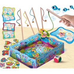 Lisciani Giochi - Montessori Wood Magnetic fish fun 98354