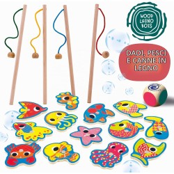 Lisciani Giochi - Montessori Wood Magnetic fish fun 98354