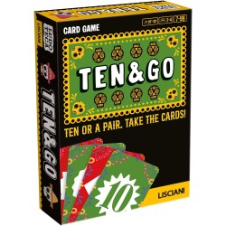Lisciani - Gioco di carte Ludoteca Ten and Go per bambini dagli 8 anni in su, regole semplici fai 10 o una coppia per vincere i