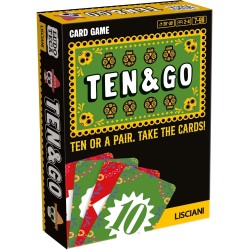 Lisciani - Gioco di carte Ludoteca Ten and Go per bambini dagli 8 anni in su, regole semplici fai 10 o una coppia per vincere i