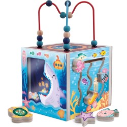 Lisciani Giochi - Montessori Legno Sensory Cube The Ocean, 117819