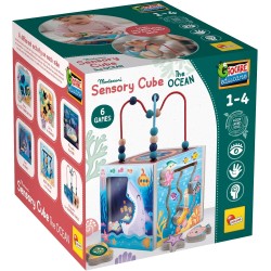 Lisciani Giochi - Montessori Legno Sensory Cube The Ocean, 117819